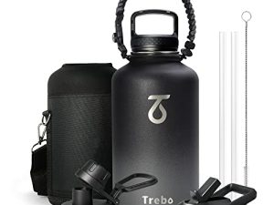 Water Bottle 64oz with Paracord Handle