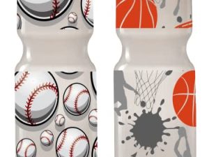 Kids Sports Squeeze Water Bottle 2 Pack - 22 oz. BPA Free Sport Bottle W/ Easy Open Push/Pull Cap - Durable Bottles Perfect for Boys & Girls