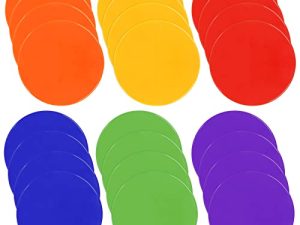 GDUCKS Spot Markers 9inch Set of 24 Rubber Floor Dots Non Slip Flat Cones Agility Dots for Kids Soccer Basketball Sports Speed Agility Training