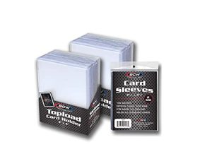 BCW 50-Count Topload Card Holders and 100-Count Sleeves