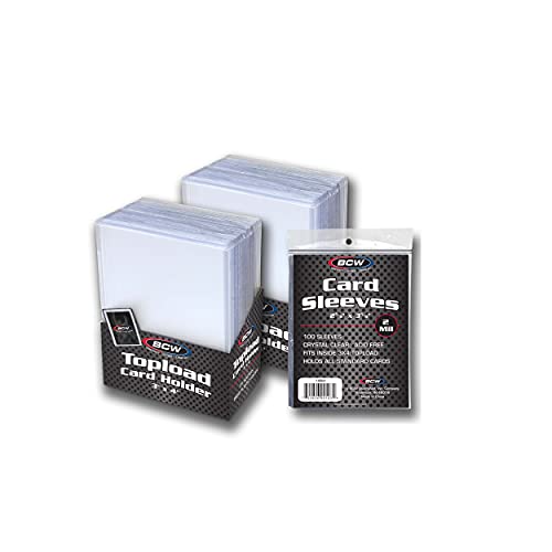 BCW 50-Count Topload Card Holders and 100-Count Sleeves BCW 50-Count Topload Card Holders and 100-Count Sleeves