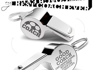Whistle Soccer Gifts Whistle for Coaches Teachers Whistle Emergency Coach Referee Lifeguard Loud Whistle for Men Women Referees Officials School Sports Coaches Whistle with Lanyard Cheer Coach Gift.