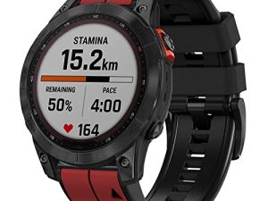 Abanen Quick Fit 26mm Silicone Watch Bands for Garmin Fenix 7X / Fenix 6X / Fenix 5X