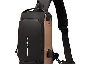 USB Charging Sport Sling Anti-Theft Shoulder Bag