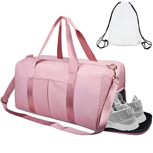 ICEIVY Gym Duffle Bag Dry Wet Separated Gym Bag Sport Duffle Bag Training Handbag Yoga bag with Extra Drawstring Backpack (pink) ICEIVY Gym Duffle Bag Dry Wet Separated Gym Bag Sport Duffle Bag Training Handbag Yoga bag with Extra Drawstring Backpack (pink)