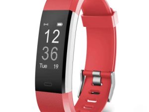OCTANDRA Active VeryFitPro Fitness Tracker HR Heart Rate Sleep Monitor Step Counter IP67 Waterproof Activity Tracker Smart Band Pedometer Running Smart Watch for Men & Women (ID115Plus HR) (Red)