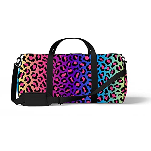 Sports Duffel Bag Gym Tote Bag Leopard Rainbow Striped Colorful Weekender Bags Backpack Tote for Overnight Travel Luggage Workout Women Men Sports Duffel Bag Gym Tote Bag Leopard Rainbow Striped Colorful Weekender Bags Backpack Tote for Overnight Travel Luggage Workout Women Men