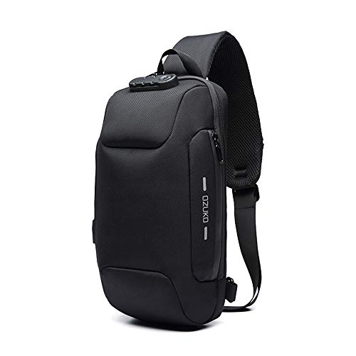 OZUKO Sling Backpack USB Anti-Theft Men'S Chest Bag Casual Shoulder Bag OZUKO Sling Backpack USB Anti-Theft Men'S Chest Bag Casual Shoulder Bag