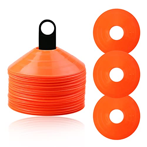 Faxco 60 Pcs Sport Mark Disks with Rack and Net Bag Faxco 60 Pcs Sport Mark Disks with Rack and Net Bag
