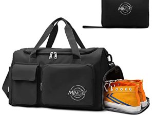 Sports Gym Bag with Shoes Compartment Travel Duffel Bag with Dry Wet Separated Pocket for Men and Women
