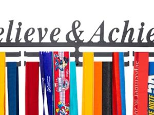 FitGoalz Medal Holder Running Medal Hanger Display - Custom Race Medal Display Rack Award Wall Display for Marathon Runner Wrestling Girls Gymnastics Ribbon Sport Metal Holder for Awards Display - BA