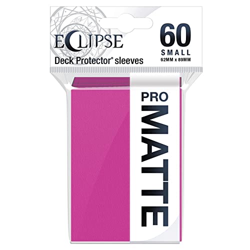 Ultra Pro - Eclipse Matte Small Sleeves 60 Count (Hot Pink) - Protect All Your Gaming Cards Ultra Pro - Eclipse Matte Small Sleeves 60 Count (Hot Pink) - Protect All Your Gaming Cards