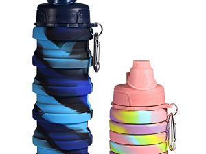 Paddsun 2 Pack Collapsible Water Bottles