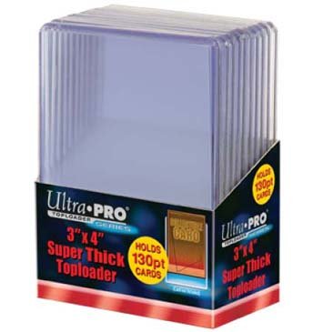 Ultra Pro 3" X 4" Super Thick 130pt Toploader - 10ct Ultra Pro 3" X 4" Super Thick 130pt Toploader - 10ct