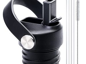 Pulchra Straw Lid for Hydro Flask Standard Mouth Bottle & Simple Modern Ascent - with 2 Straws and 1 Brushes