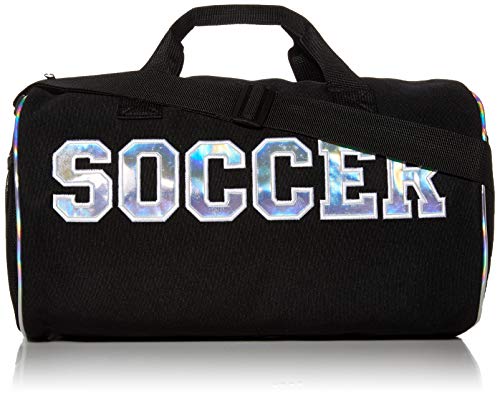 GLOBAL FBA INC Sports Duffel Bag Soccer Gym Bag with Pockets (16" Black) GLOBAL FBA INC Sports Duffel Bag Soccer Gym Bag with Pockets (16" Black)