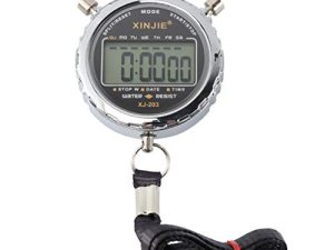 ULTECHNOVO Digital Stopwatch with Extra Large Display and Buttons Waterproof Metal Handheld Chronograph LCD Stopwatch Digital Timer for Sports Running
