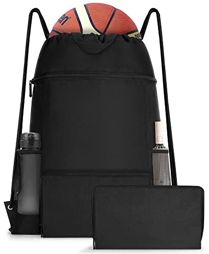 Noozion Drawstring Backpack with Wet Pocket Sport Gym String Bag Sackpack Water Resistant Nylon for Women Men Children Noozion Drawstring Backpack with Wet Pocket Sport Gym String Bag Sackpack Water Resistant Nylon for Women Men Children