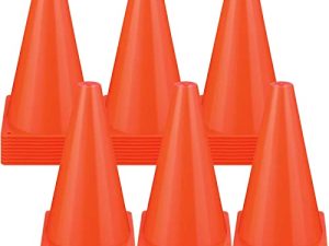 30 Pieces 9 Inch Traffic Cones Plastic Sport Cones Agility Training Safety Cones Soccer Practice Equipment for Basketball Football Drills Exercise