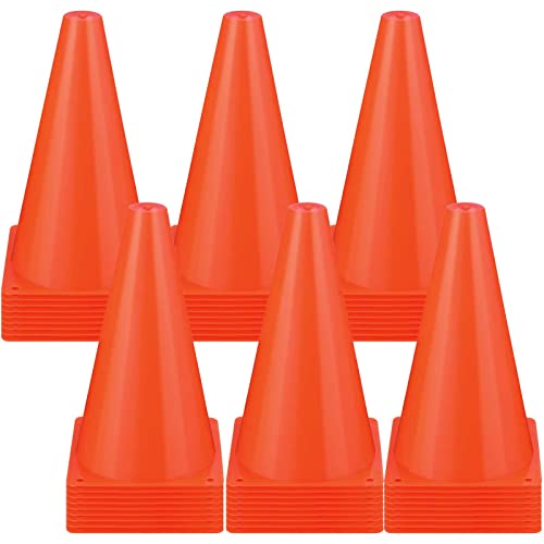 30 Pieces 9 Inch Traffic Cones Plastic Sport Cones Agility Training Safety Cones Soccer Practice Equipment for Basketball Football Drills Exercise 30 Pieces 9 Inch Traffic Cones Plastic Sport Cones Agility Training Safety Cones Soccer Practice Equipment for Basketball Football Drills Exercise