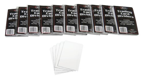 (10) Packs of BCW Brand Trading Card Divider Cards(100 Dividers Total) (10) Packs of BCW Brand Trading Card Divider Cards(100 Dividers Total)
