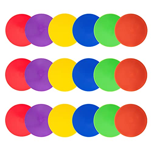 Aryjmz Spot Markers 9 Inch Non Slip Rubber Floor Markers Flat Field Cones Poly Dots for Soccer Basketball Sports Speed Agility Training and Drills Aryjmz Spot Markers 9 Inch Non Slip Rubber Floor Markers Flat Field Cones Poly Dots for Soccer Basketball Sports Speed Agility Training and Drills
