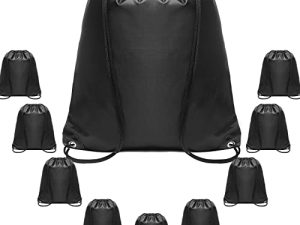 TELEWEE Black Drawstring Bags