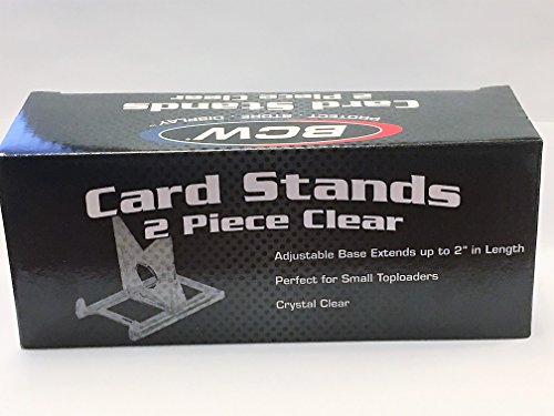 Box of 20 BCW 2-Piece Card Display Stands for Top Loaders Box of 20 BCW 2-Piece Card Display Stands for Top Loaders