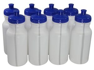 Sports Squeeze Plastic Water Bottles Push/Pull Cap 20 Ounce Bpa-Free Set 8