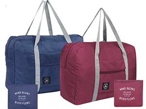 Foldable Travel Bag Luggage Storage for Sports Gym Water Resistant Nylon Canvas Duffel for Men