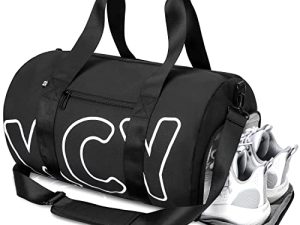 KCY Sports Gym Bag with Wet Pocket & Shoes Compartment for Women & Men
