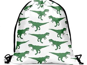 Drawstring Backpack Drawstring Bag String Bag Cinch Bag Sackpack Gym Sports Travel Backpack for Women Men Children Waterproof Lightweight Yoga Dance Bag Dinosaur Party Favors Decor