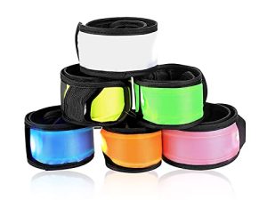 esonstyle Pack of 6 LED Light Up Band Slap Bracelets Night Safety Wrist Band for Cycling Walking Running Concert Camping Outdoor Sports