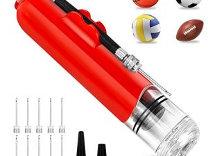 ONG NAMO Ball Pump with 10 Needles & 2 Nozzles for Sports Basketball Soccer Ball Football