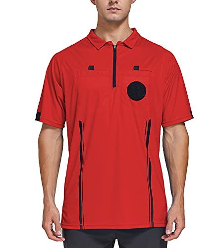 ChinFun Sporting Goods Men's Official Referee Short Sleeve Referee Jersey - Pro-Style Ref Uniform Great for Basketball Football Soccer Sports Competitions ChinFun Sporting Goods Men's Official Referee Short Sleeve Referee Jersey - Pro-Style Ref Uniform Great for Basketball Football Soccer Sports Competitions
