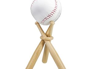 ZHTOOL Wooden Baseball Display Stand Holder