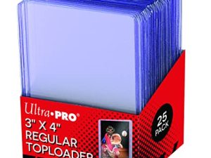Ultra Pro 3" X 4" Clear Regular Toploader 25ct Top Loaders for Cards Baseball Card Protectors Hard Plastic Hard Card Sleeves Toploader Card Protectors Card Top Loaders