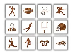 Football Stencil - 12 Pack - Reusable Color