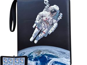 Baseball Card Binder Trading Card Albums: Fits 400 Cards with 50 Removable Sleeves Sports Games Card Protector Holder