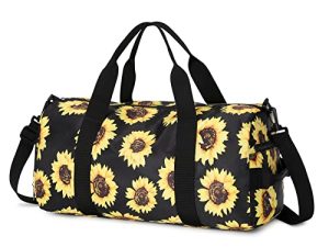 Sports Gym Bag for Women Girls Travel Duffle Bag Foldable Weekender Bag Overnight Bag Large Travel Bags with Shoe Compartment