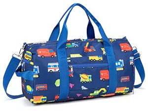 Duffle Bags for Kids Boys Gym Tote Bag Sports Overnight Travel Duffle with Shoe Compartment and Wet Pocket (Navy)