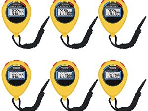 6 Pack Multi-Function Electronic Digital Sport Stopwatch Timer