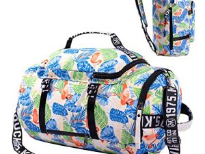 40L Gym Sport Bag Backpack Duffle Bag Weekender Bag Water-resistant Travel Sling Bag Casual Daypack for Men and Women