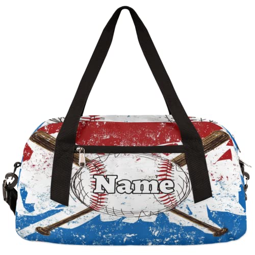 Baseball Custom Name Kids Duffel Overnight Bag for Little Boys Girls Teen Baseball Custom Name Kids Duffel Overnight Bag for Little Boys Girls Teen