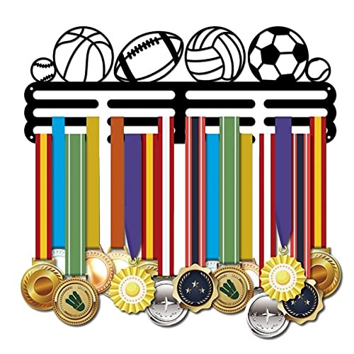 SUPERDANT Balls Sports Medal Display Hanger Baseball Medal Holder Soccer Iron Medals Display Rack Basketball Wall Mounted Multiple Medal Award Storage Hook for 60+ Medals Black SUPERDANT Balls Sports Medal Display Hanger Baseball Medal Holder Soccer Iron Medals Display Rack Basketball Wall Mounted Multiple Medal Award Storage Hook for 60+ Medals Black