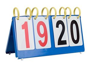 Portable Table Top Scoreboard | Easy-Flip Indoor/Outdoor Scorekeeper | Professional/Recreational Coach and Referee Gear for Any Sport: Basketball
