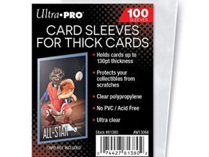 Ultra Pro Extra Thick Card Sleeves for Thick Jersey or Memorabilia Sports Trading Cards by Topps