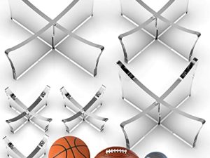 MAKECOLORFUL 6 PCS football display stand - baseball display stand - basketball stand display - acrylic stand for baseballs - sphere stand - ball display stand