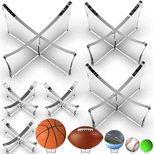 MAKECOLORFUL 6 PCS football display stand - baseball display stand - basketball stand display - acrylic stand for baseballs - sphere stand - ball display stand MAKECOLORFUL 6 PCS football display stand - baseball display stand - basketball stand display - acrylic stand for baseballs - sphere stand - ball display stand