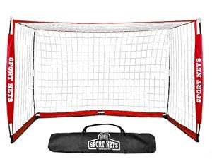 Sport Nets Portable Soccer Goal - Bow Frame Soccer Net with Carry Bag - Available is 4 Sizes